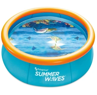 Zwembad 3D Quick- ⌀ 244 cm x 76 cm - Incl. duikbrillen - afbeelding 1