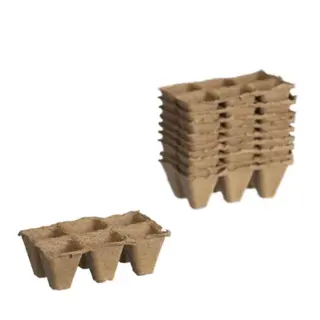 Afbreekbare turfpotjes vierkant 5x5x5cm (10 x6 stuks)