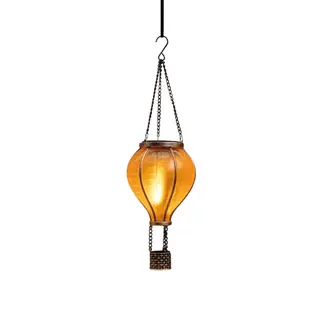 Anna's Collection - Solar Luchtballon 12 LED 36x11cm Geel
