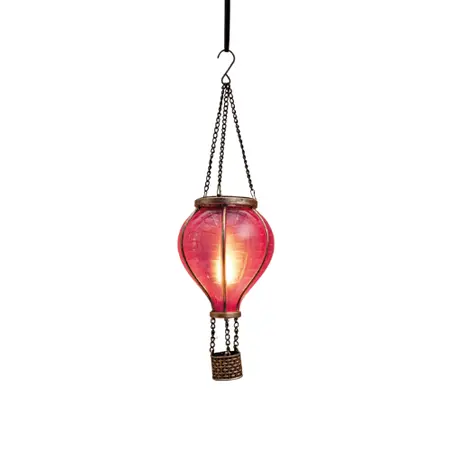 Anna's Collection - Solar Luchtballon 12 LED 36x11cm Roze