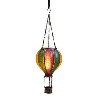 Solar LED Luchtballon - met vlameffect - Multicolor 45cm