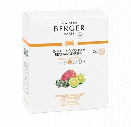 Autoparfum navulling Envolée d'Agrumes / Citrus Breeze - 2 stuks