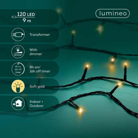 Basic Led Lights - Lumineo - 120 lampjes - Soft Gold - afbeelding 3