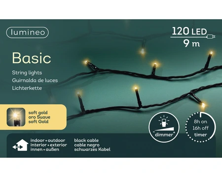 Basic Led Lights - Lumineo - 120 lampjes - Soft Gold