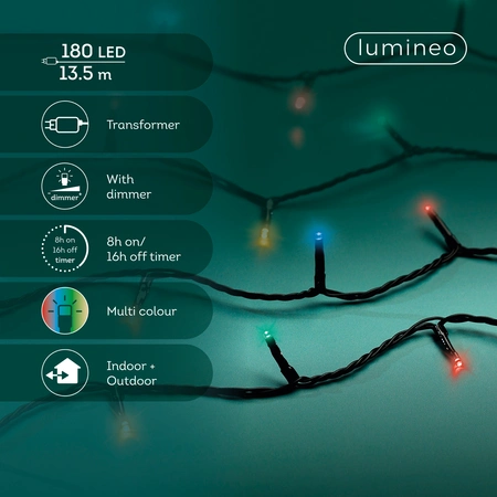 Basic Led Lights - Lumineo - 180 lampjes - Multi Colour