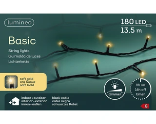 Basic Led Lights - Lumineo - 180 lampjes - Soft Gold