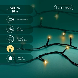 Basic Led Lights - Lumineo - 240 lampjes - Soft Gold - afbeelding 3