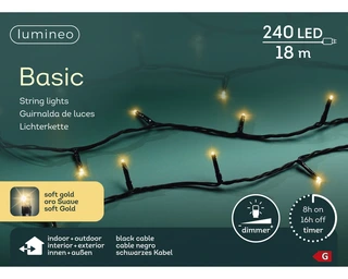 Basic Led Lights - Lumineo - 240 lampjes - Soft Gold