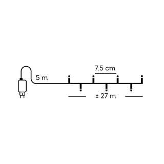 Basic Led Lights - Lumineo - 360 lampjes - Warm Wit - afbeelding 5