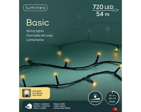 Basic Led Lights - Lumineo - 720 lampjes - Soft Gold - afbeelding 3