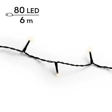 Basic Led Lights - Lumineo - 80 lampjes - Warm Wit - afbeelding 2