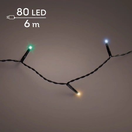 Basic Twinkle Led Lights - Lumineo - 80 lampjes - Multi Colour - afbeelding 7