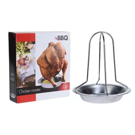BBQ Chicken Roaster - Kippengrill voor de barbecue - 17x27cm aluminium