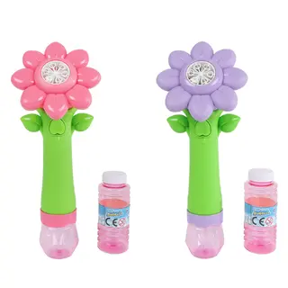 Bellenblaas Bloem Met Licht (roze of paars) - afbeelding 1