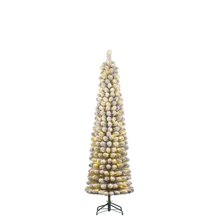 Black Box Trees Kunstkerstboom Charlton Pilar Besneeuwd - H155cm met ledverlichting