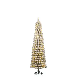 Black Box Trees Kunstkerstboom Charlton Pilar Besneeuwd - H155cm met ledverlichting