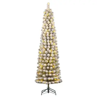 Black Box Trees Kunstkerstboom Charlton Pilar Besneeuwd - H230cm met ledverlichting