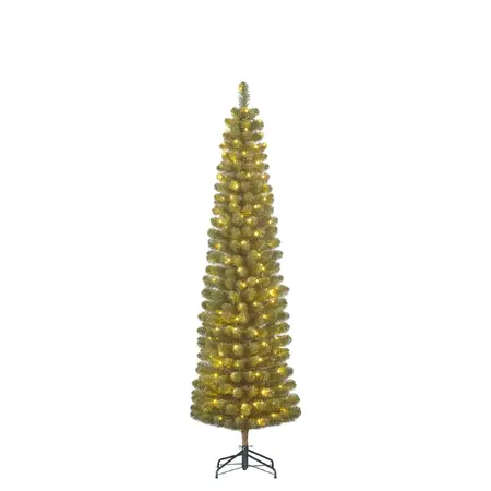 Black Box Trees - Kunstkerstboom Charlton Pilar Groen - H185cm met ledverlichting - afbeelding 1