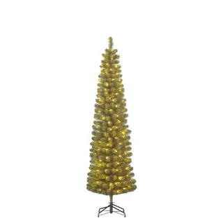 Black Box Trees - Kunstkerstboom Charlton Pilar Groen - H185cm met ledverlichting - afbeelding 1