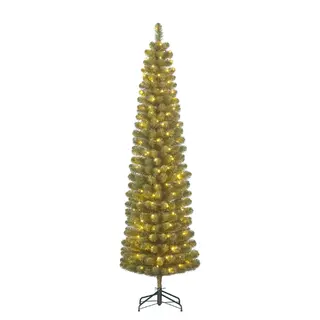 Black Box Trees Kunstkerstboom Charlton Pilar Groen - H215cm met ledverlichting - afbeelding 1