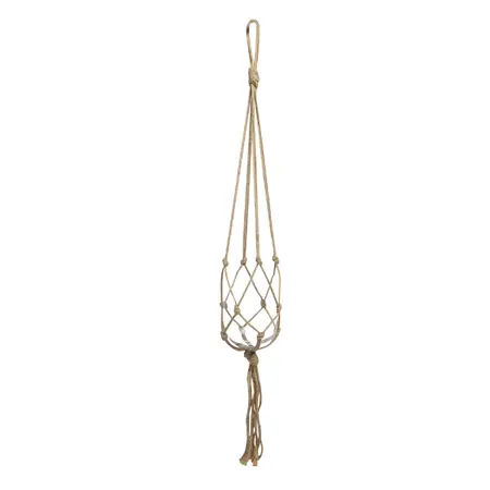 Bloempothanger Macrame bruin L90cm