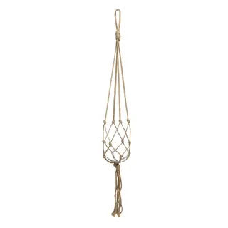 Bloempothanger Macrame bruin L90cm
