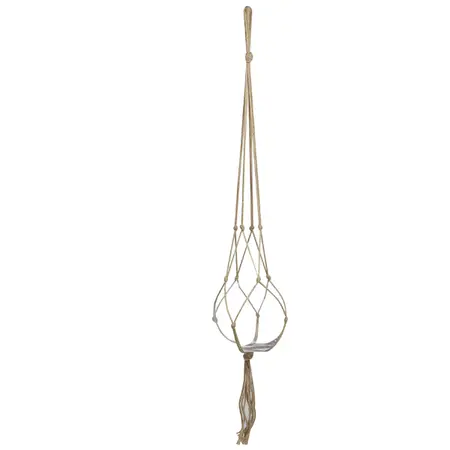 Bloempothanger Touw L120cm Bruin