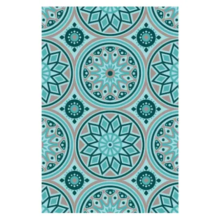 Blommie’s Lifestyle Buitenkleed 180x120cm Model C - Turquoise