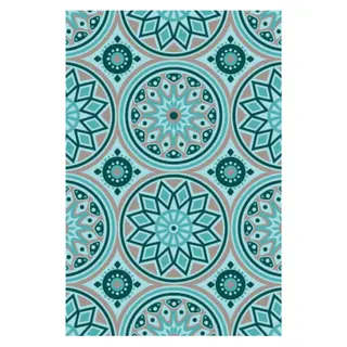 Blommie’s Lifestyle Buitenkleed 180x120cm Model C - Turquoise