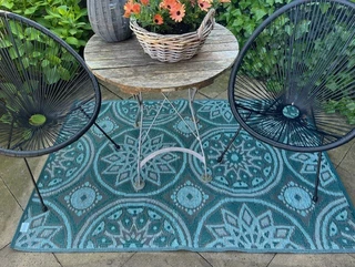 Blommie’s Lifestyle Buitenkleed 180x120cm Model C - Turquoise