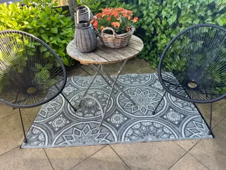 Blommie’s Lifestyle Buitenkleed 180x120cm Model C - Zwart - afbeelding 3