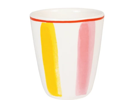 Blond Amsterdam: Beker 0,35L Everyday Stripes Pink Yellow - afbeelding 2