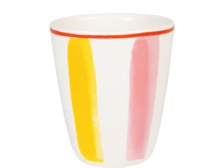 Blond Amsterdam: Beker 0,35L Everyday Stripes Pink Yellow - afbeelding 2