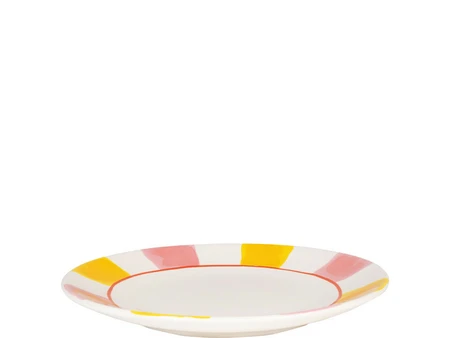 Blond Amsterdam Bord 22cm Everyday Stripes Pink Yellow - afbeelding 2