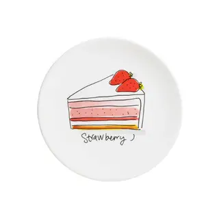 Blond Amsterdam Cake Plate Strawberry 18cm - Even Bijkletsen