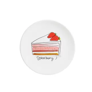 Blond Amsterdam Cake Plate Strawberry 18cm - Even Bijkletsen
