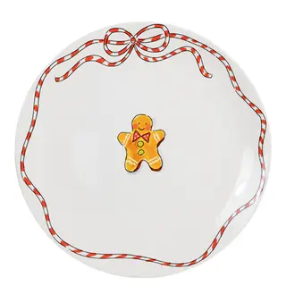 Bord 26cm Kerst Gingerbread man
