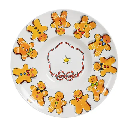 Pastabord 24cm Kerst Gingerbread man