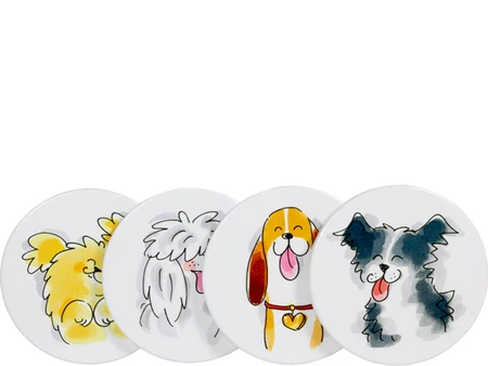 Onderzetters Set Van 4 Dier Dog