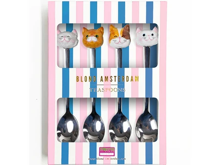 Blond Amsterdam Dier: Theelepel Set Cat (4 stuks) - afbeelding 2