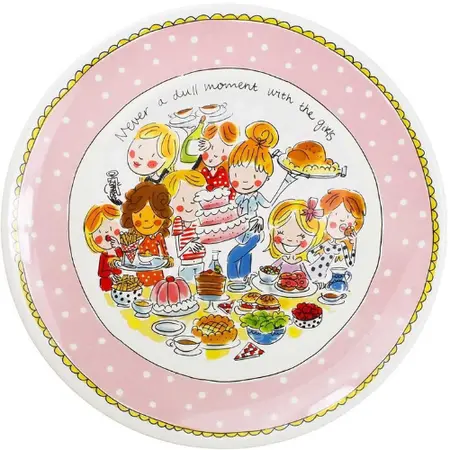 Blond Amsterdam Even Bijkletsen Plat Bord Ø33 cm - stip