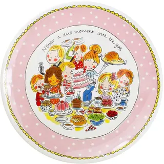 Blond Amsterdam Even Bijkletsen Plat Bord Ø33 cm - stip