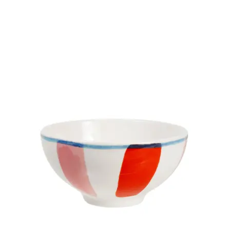 Blond Amsterdam Kom 11,5cm Everyday Stripes Pink Red - afbeelding 1