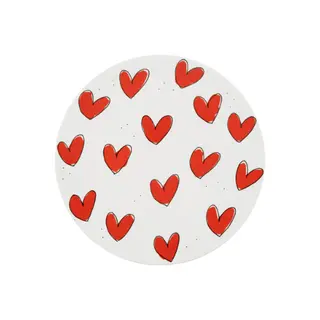 Bord 18cm Valentijn Rode Hartjes