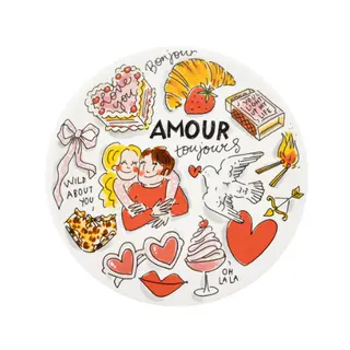 Blond Amsterdam Love: Bord 22cm Valentijn Amour toujours