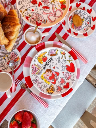 Blond Amsterdam Love: Bord 22cm Valentijn Amour toujours - afbeelding 2