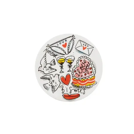Blond Amsterdam Love: Bordje 12cm Valentijn Bisous