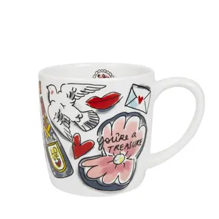 Blond Amsterdam Love: Cappuccinobeker 0,5L Valentijn You're a treasure