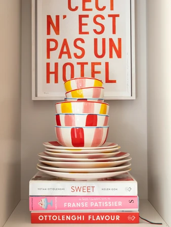 Blond Amsterdam Poke Bowl 15cm Everyday Stripes Pink Red - afbeelding 2