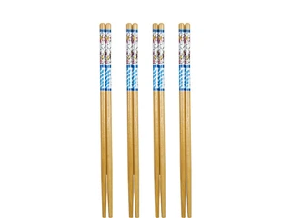 Chopsticks set van 4 Blond Sushi Blue stripes